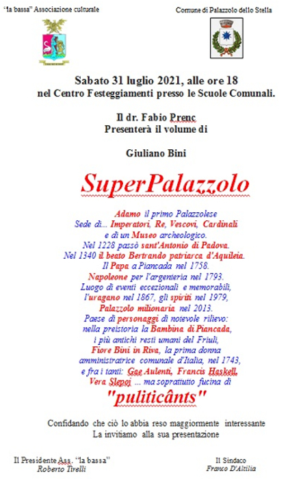 presentazione del libro SuperPalazzolo di Giuliano Bini