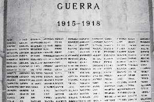 Cimitero di Varmo. Lapide a ricordo dei Caduti guerra 1915-1918